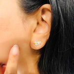 Load image into Gallery viewer, Starlit Silver stud earrings
