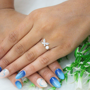 Radiance Butterfly Sterling Silver Adjustable Ring