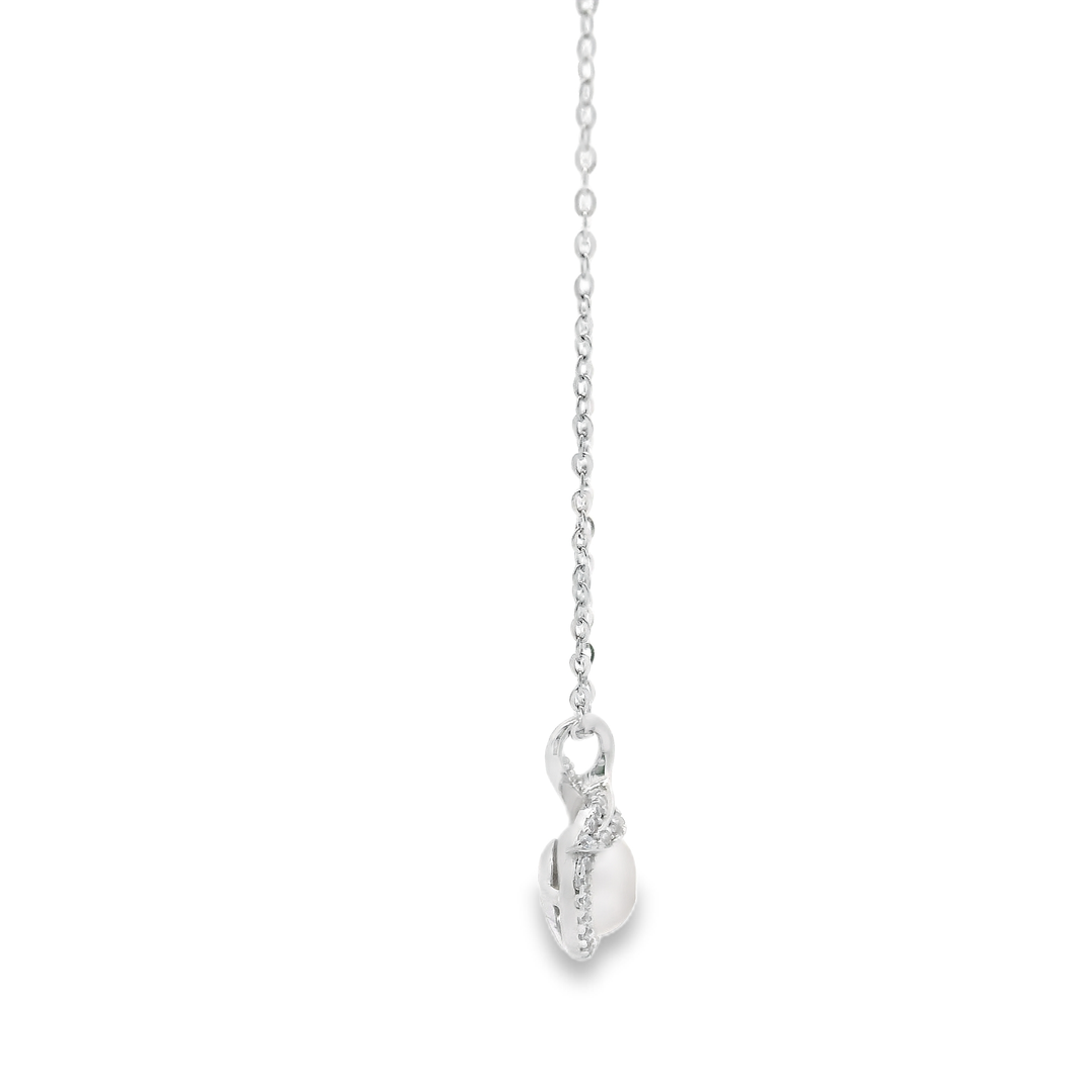 Pearl Blossom Sterling Silver Pendant Chain