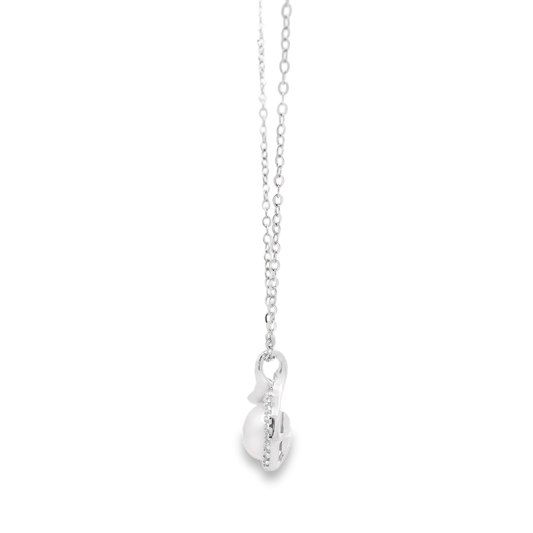 Pearl Blossom Sterling Silver Pendant Chain