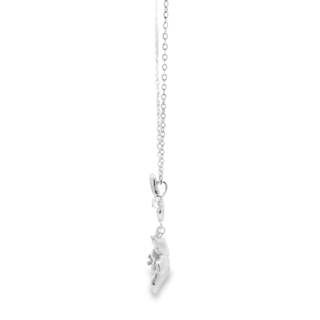 Blooming Orchid Sterling Silver Pendant Chain