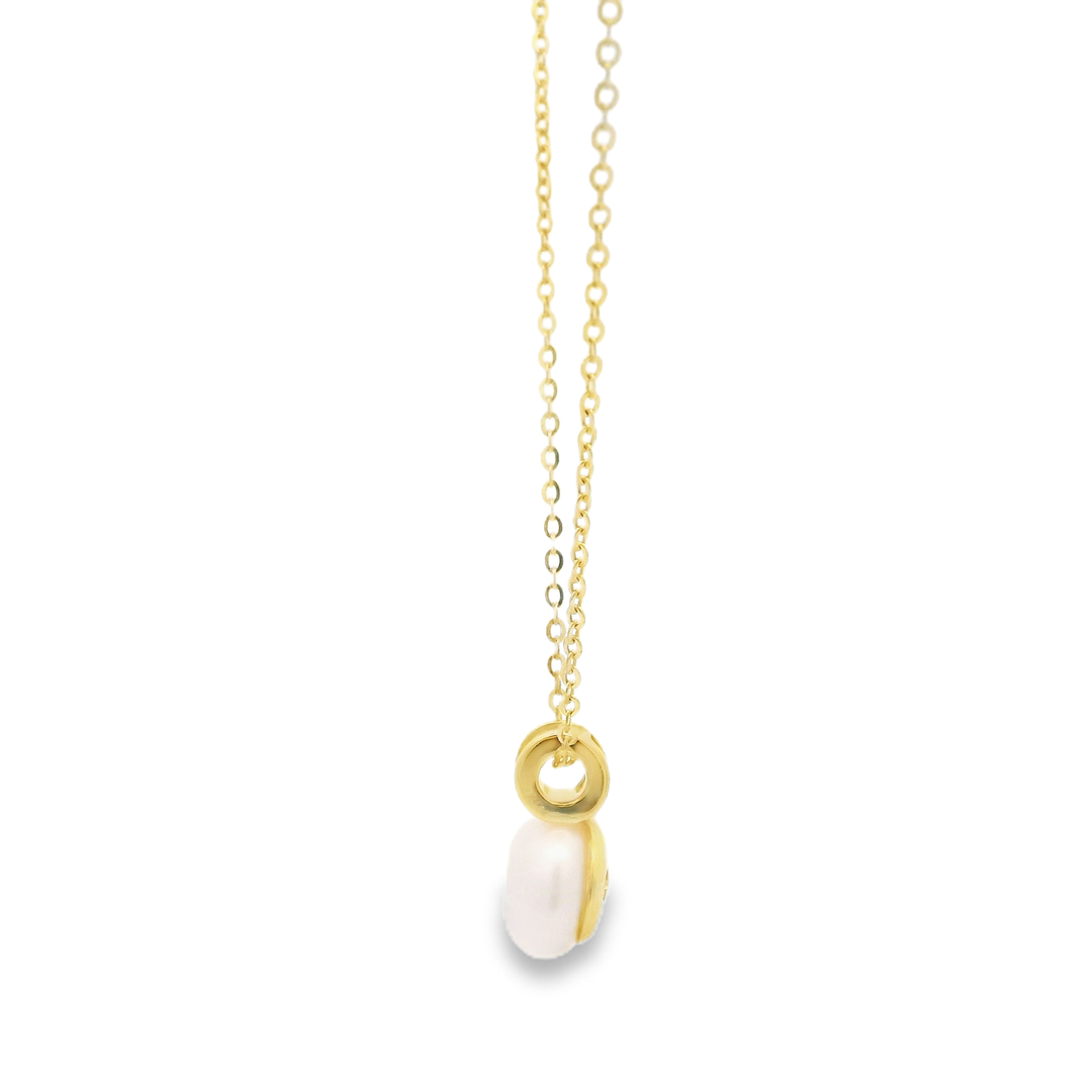 Radiant Pearl Sterling Silver Pendant Chain