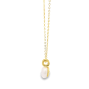 Radiant Pearl Sterling Silver Pendant Chain