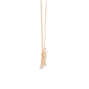 Twisted Vow Rose Golden Plated Sterling Silver Pendant Chain
