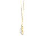 Load image into Gallery viewer, Topaz Drop Golden Sterling Silver Pendant Chain
