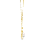 Load image into Gallery viewer, Pearl Daffodil Golden Sterling Silver Pendant Chain
