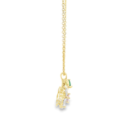 Jasmine Drop Golden Sterling Silver Pendant Chain