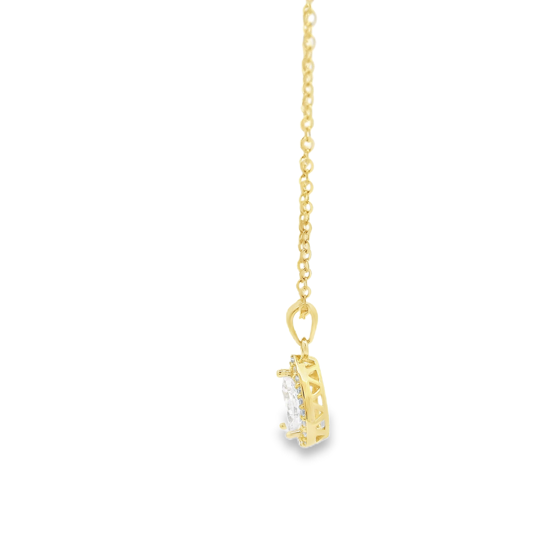 Mystic Drop Golden Sterling Silver Pendant Chain