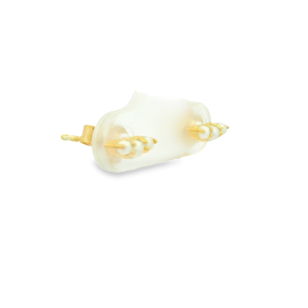 Dewi Pearl 18k Gold Plated Sterling Silver Earrings