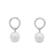 Orin Pearl Rhodium Plated Sterling Silver Earrings