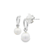 Orin Pearl Rhodium Plated Sterling Silver Earrings