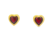 Golden Heart 18k Gold Plated Sterling Silver Earrings