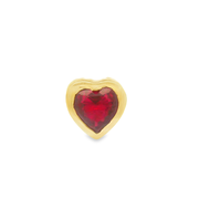 Golden Heart 18k Gold Plated Sterling Silver Earrings