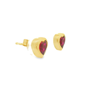 Golden Heart 18k Gold Plated Sterling Silver Earrings