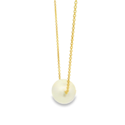 Pearl Drop 18K Gold Plated Sterling Silver Pendant Chain Necklace