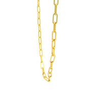 Link Chain 18K Gold Plated Sterling Silver Pendant Chain Necklace