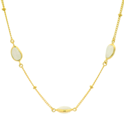 Radiara 18K Gold Plated Sterling Silver Pendant Chain Necklace