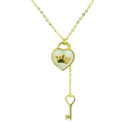 Key to my heart 925 sterling silver pendants chai set