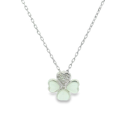 Opaline 925 Sterling Silver Chain Pendant Set