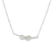 Infinity Loop 925 Sterling Silver Chain Pendant Set