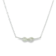 Infinity Loop 925 Sterling Silver Chain Pendant Set