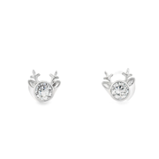 Aven Deer 925 sterling silver pendants chain earrings set