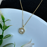 Load image into Gallery viewer, Pearl Daffodil Golden Sterling Silver Pendant Chain
