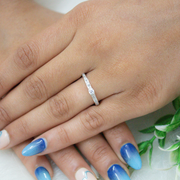 Promise Solitaire Sterling Silver Adjustable Ring