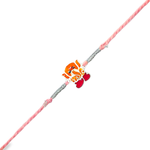 Load image into Gallery viewer, Silver Ganesh Rakhi for kids
