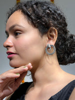 Load image into Gallery viewer, Gaj Yamini Silver Oxidised Earrings
