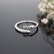 Eclipse Sterling Silver Adjustable Ring