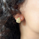 Load image into Gallery viewer, Frosty Gold Silver earrings
