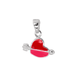 Load image into Gallery viewer, Ontique 925 Silver Heart &amp; Arrow Shaped Pendant For Kids
