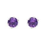 Load image into Gallery viewer, Ontique 925 Silver Lavender Studs Earrings For Women
