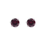 Load image into Gallery viewer, Ontique 925 Silver Burgandy Maroon Studs Earrings For Women
