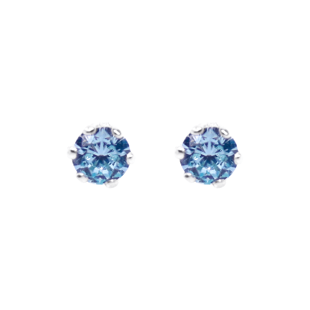 Ontique 925 Silver Turquoise Blue Studs Earrings For Women