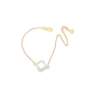 Clover 18k Gold Plated Sterling Silver Bracelet