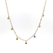 Nira Stone 925 sterling silver pendants chain set