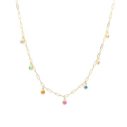 Nira Stone 925 sterling silver pendants chain set