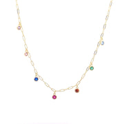 Nira Stone 925 sterling silver pendants chain set