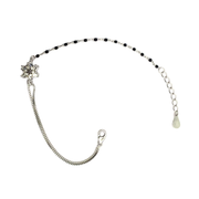 Black beads Mangalsutra 925 Sterling Silver Bracelet