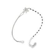 Black beads Mangalsutra 925 Sterling Silver Bracelet