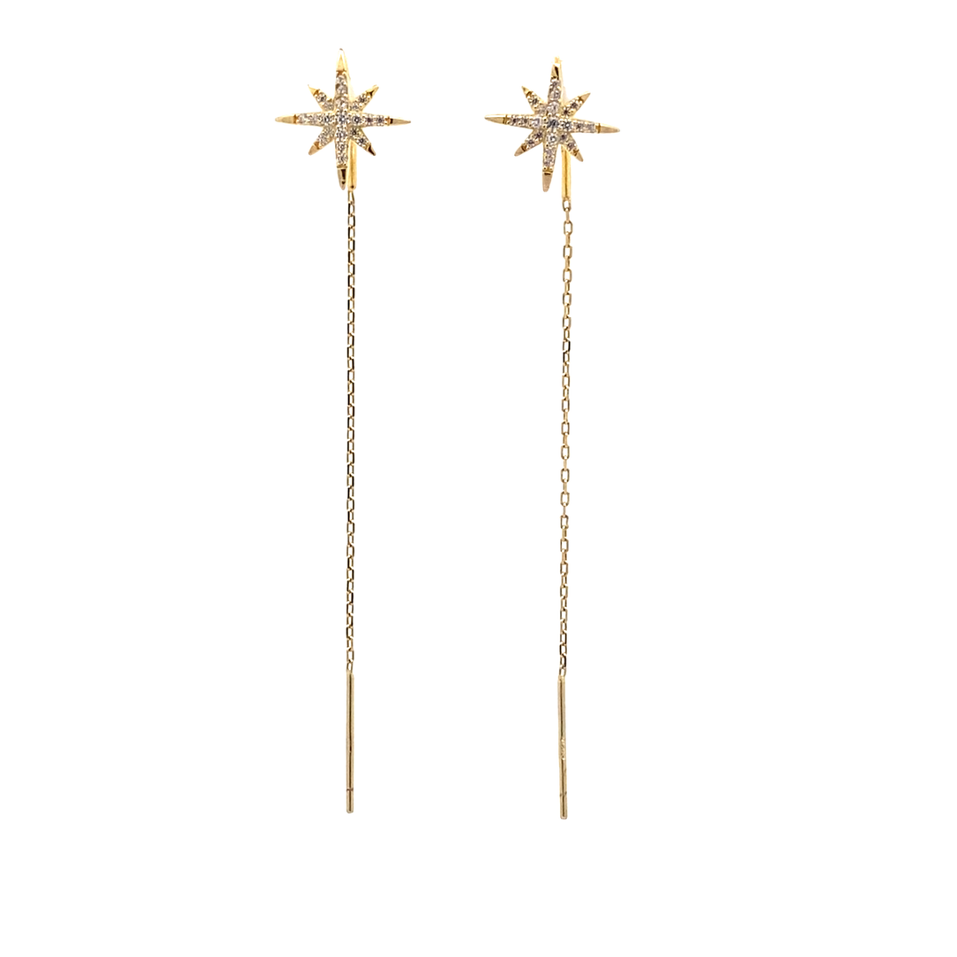 Radiant Threader 925 sterling silver earrings