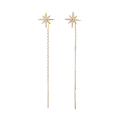 Radiant Threader 925 sterling silver earrings