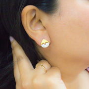 DewDrop 1 micron gold plated silver earrings