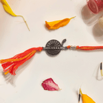 Load image into Gallery viewer, Silver Krishna Bansuri Lumba Rakhi
