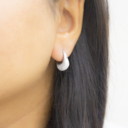 Ziva Silver Rhodium Plated Sterling Silver Earrings