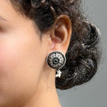 Load image into Gallery viewer, Sundri Silver Oxidised Earrings
