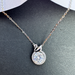 Load image into Gallery viewer, Crystal Swan Sterling Silver Pendant Chain
