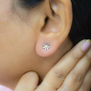 Sunflower 1 micron gold plated silver earrings